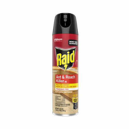 Raid Fragrance Free Ant and Roach Killer, 17.5 oz Aerosol Spray, 12PK 697318